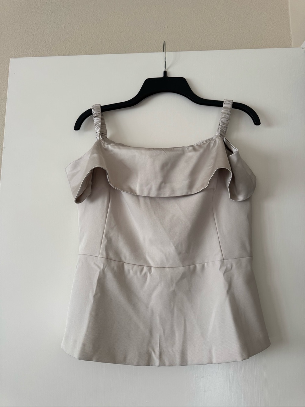 H&M Cream Off-Shoulder Peplum Top